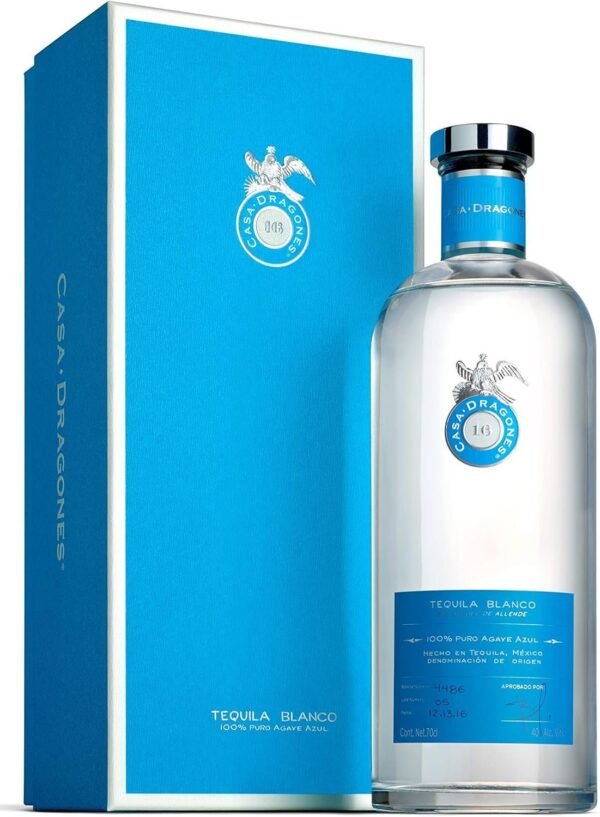 Casa Dragones – Blanco Tequila with Presentation Box – Pure Blue Agave Silver Tequila – 70cl